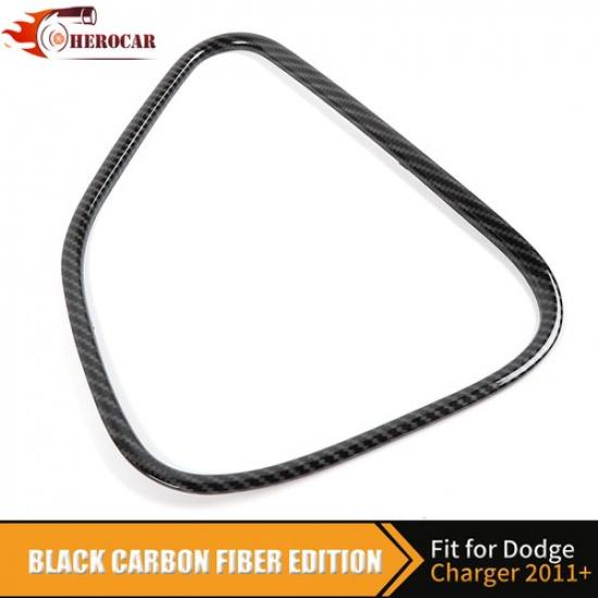 Carbon Fiber Front & Rear Door Speaker Cover Trim for Dodge Charger 11+ Interior