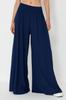 Women's Fashion Navy Blue Woven Gipe Detailed Trousers