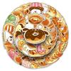 50 Hand-drawn Bread Dog Graffiti Stickers: Cute Cartoon Dessert Designs for Water Bottles, Phones, and Journals.