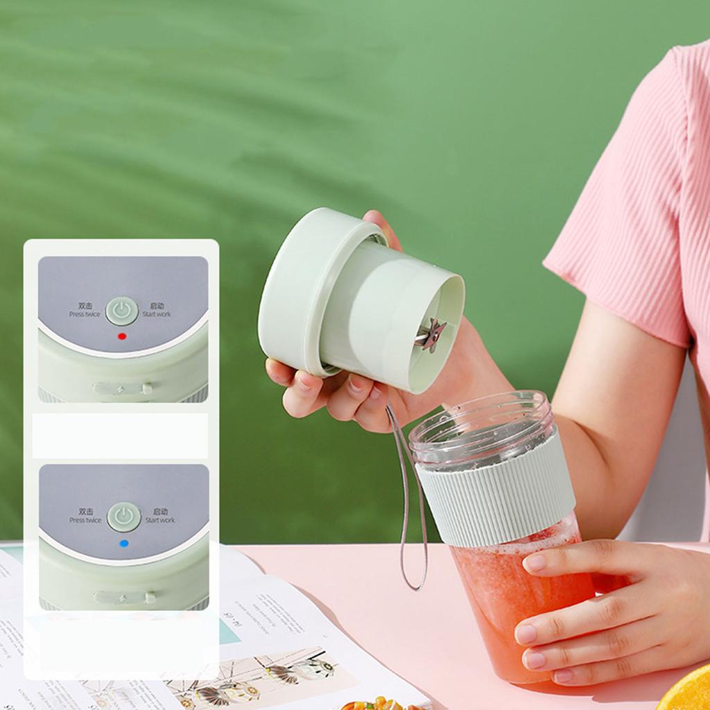 350ml Elektrischer Entsafterbecher 5W 18000 U/min USB Elektrischer Entsafter Mixer Tragbarer Mixer Entsafter mit