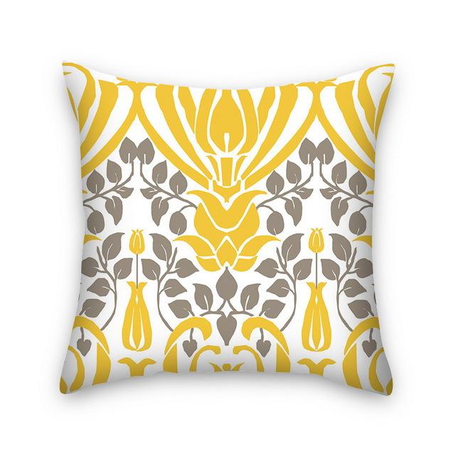 Sandstone Simple Yellow Pillow Geometric Pillow Case Plush Car Living Room Sofa Pillow Nordic