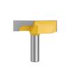 Clear Bottom Large Diameter Slotting & Flat Bottom Woodworking Milling Cutter with 1/2" Handle