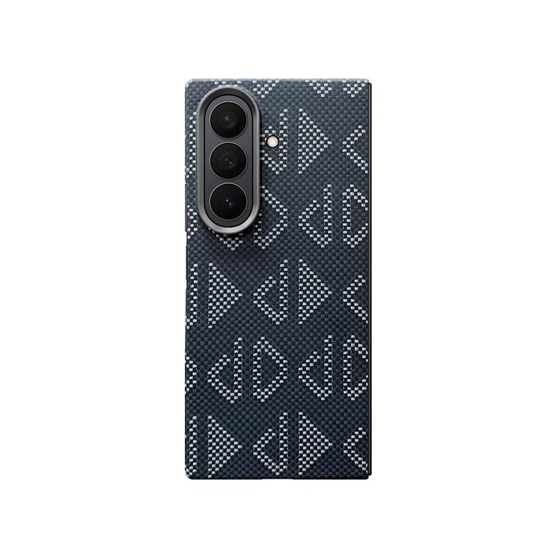 Applicable To Samsung Zfold7 Kevlar Mobile Phone Case Carbon Fiber Fold7 Magnetic Mobile Phone Case Anti-drop Protective Case
