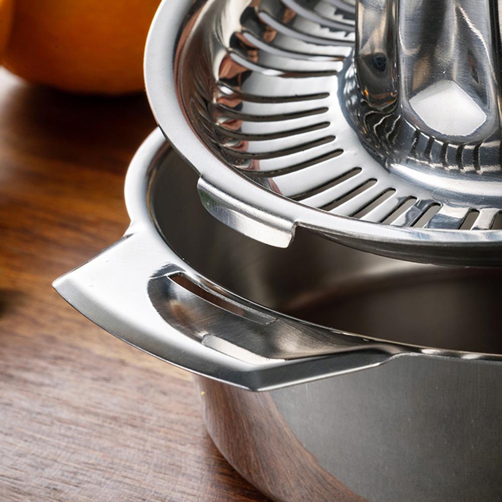 Citrus and Lemon Juicer Manual Juicer 304 Stainless Steel Durable Manual Juicer Reamer Rotary Squeezer Dishwasher Safe Easy to C