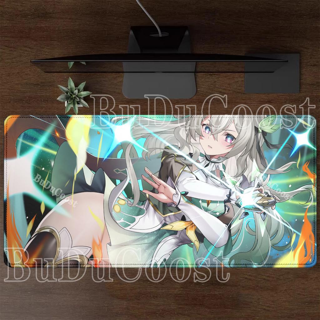 Anime Sexy Girl Firefly Honkai Star Rail HSR Mouse Pad Kawaii HD Printing Desk Mat Pc Cabinet Gaming Keyboard Xxl Large Mousepad