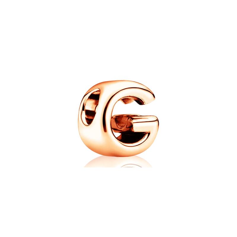 Sparking Rose Gold Plated 26AZ Letter Charm Bead Charms Dangle Compatible With copper Authentic Snake Bracelets Necklaces Bead Charms Ideal For Diy J