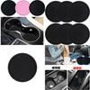 Creative Round Pvc Cup Car Storage Mat Universal Non-slip Car Cup Holder Black