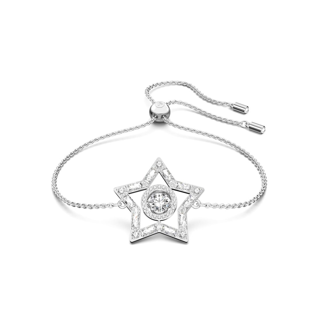 

Swarovski Stella Bracelet Rhodium Plated Women bracelets Silver 5617881 Box (Random Color)