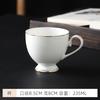 Caneca Porcelana de Osso borda dourada conjunto de xícaras de café luxo flor cerâmica xícara e pires inglês negócios Hotel utensílios de café americanos caneca