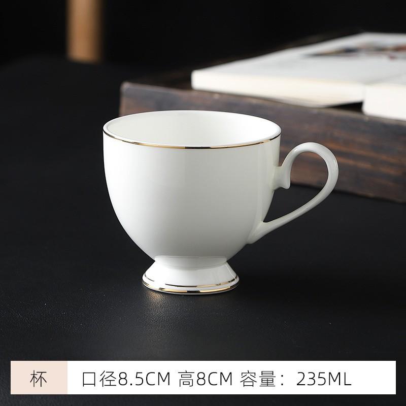 

mug Bone china gold edged coffee cup set luxury flower ceramic English cup and plate business Hotel American coffee utensils mug 0