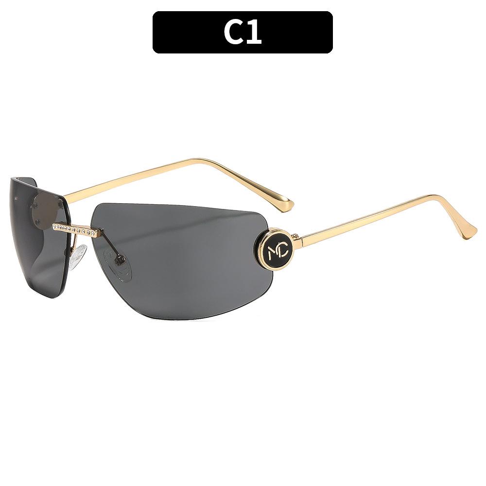 European And American Fashion New Frameless High-End Sunglasses Trend Niche Street Sunglasses Uv-Proof Versatile Glasses