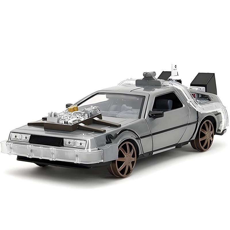 JADA 1:24 delorean back to the future DMC-12 Alloy Car Diecasts & Toy Vehicles Car Model Miniature Scale Model Car For Children