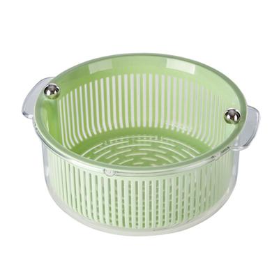Kitchen Colander Set with Bowl Strainer Rotating Double Layer Drain Basket Fruit Vegetables Washing