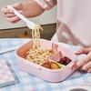 Leak-proof 3 grids Lunch Box Sealed Picnic Box Lunch Box with fork spoon  Outdoor Activities