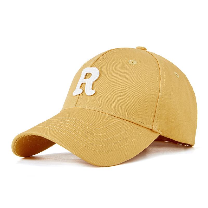 Multi-Color Hardtop R-Letter Baseball Hat Men'S And Women'S Sports Sunshade Sun Protection Moisture Cap Has Large Size