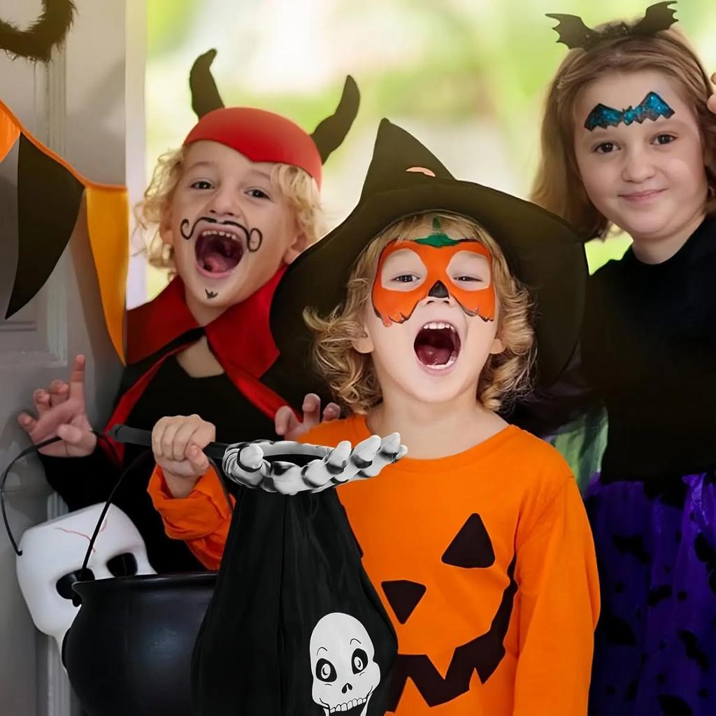 Cute Pumpkin Bags For Sweets for Halloween Fun Trick or Treat Tote Candy Bag Kids Party Favor Pouch Holiday Gift 2025