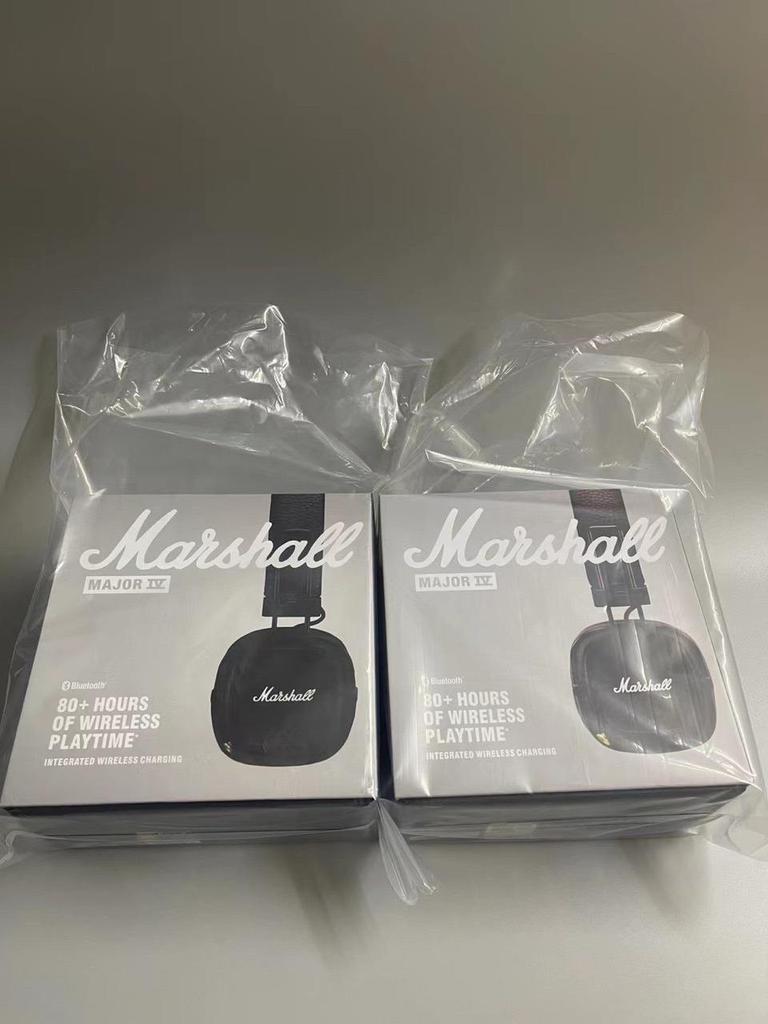 Marshall Major IV Over-Ear Bluetooth Headphones, 4th Gen, Heavy Bass, Black