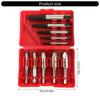 10Pcs Wire Break Extractor Remover Twist Drill Bit Set Conventional Tip Steel Drill Wood Tool Set with Plastic Box