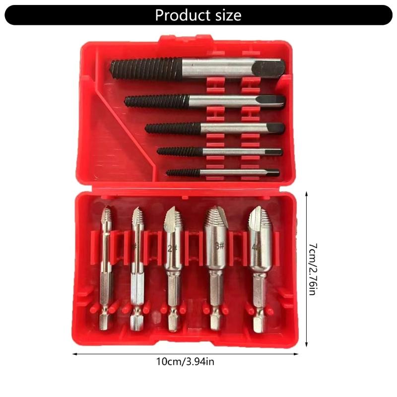 10Pcs Wire Break Extractor Remover Twist Drill Bit Set Conventional Tip Steel Drill Wood Tool Set with Plastic Box