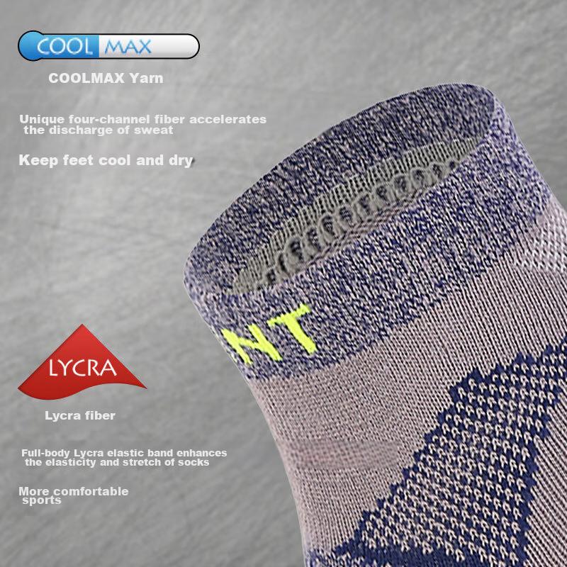 ALPINT MOUNTAIN Ermont CoolMax Professional Running Socks for Men, Hiking Socks, Short Sports Socks