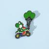 Cute Creative Green Dinosaur Alloy Brooch Game Character Mario Metal Badge Accessories