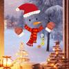Festive Indoor Wall Art Christmas Snowman Static Window Stickers, Removable PVC Glass Decals, Waterproof Seasonal Door Stickers Winter Clings for Home