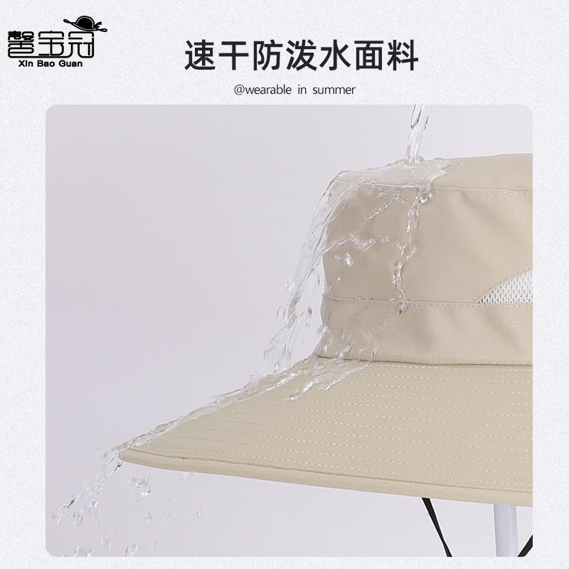 Summer Outdoor Breathable Versatile Visor Travel Camping Big Eaves Bucket Hat Men and Women Fishing Mountaineering Sun Protection Hat