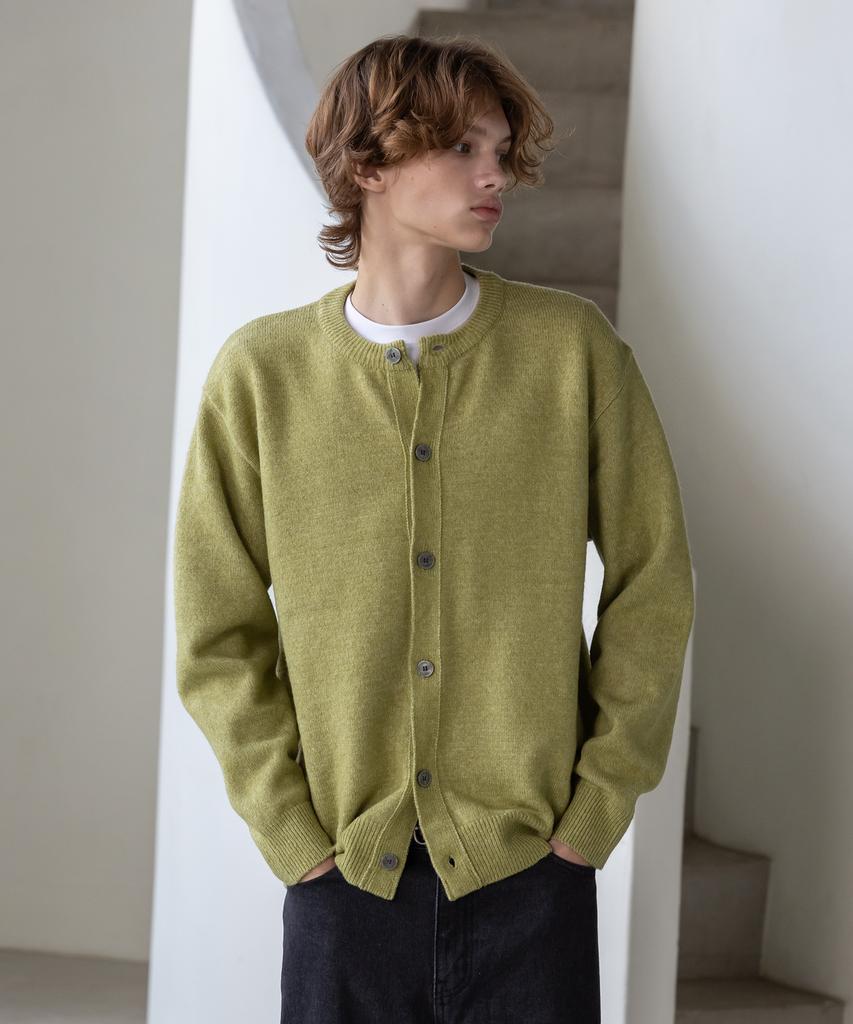 Decoroso Comfort Round Neck Cardigan [Green]