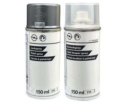 Original Paint for OPEL 205V Set 2x150ml Spray Seidengrau Met