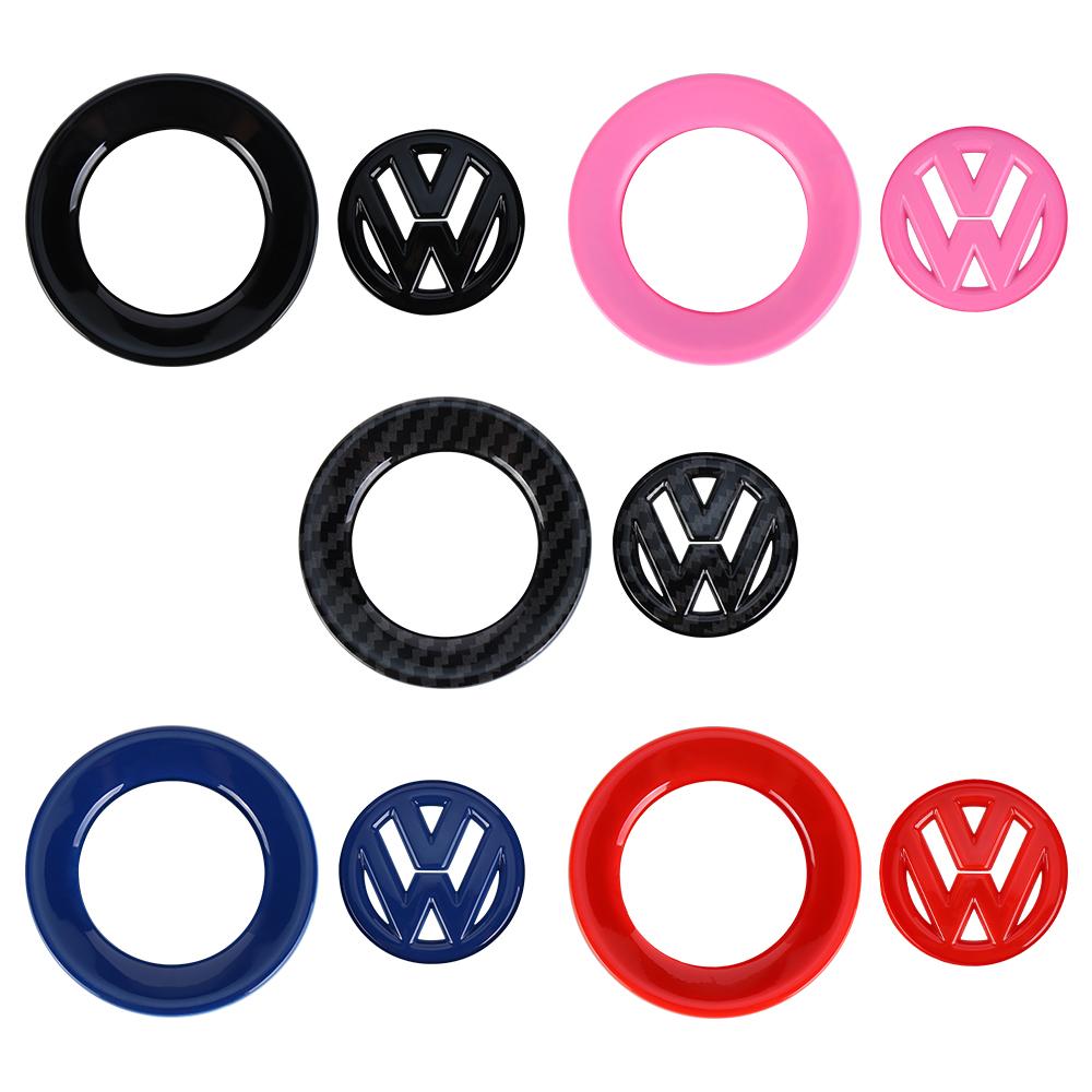 1/2pcs Car ABS Steering Wheel Emblem Trim Sticker Badge for Volkswagen VW GTI RLine CC R32 Touareg 4 Motion Passat b6 Polo Jetta zr6