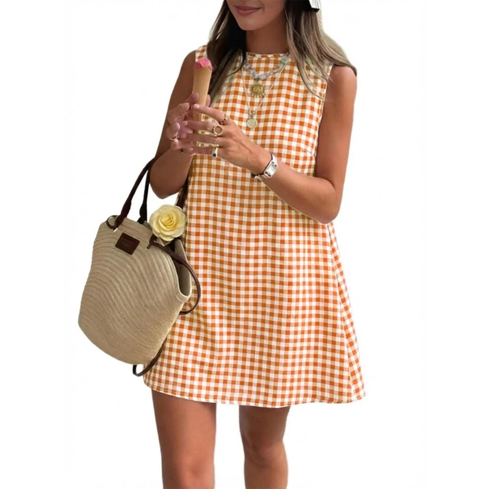 

Women s Fashionable Casual -color Dress XL шафрановий
