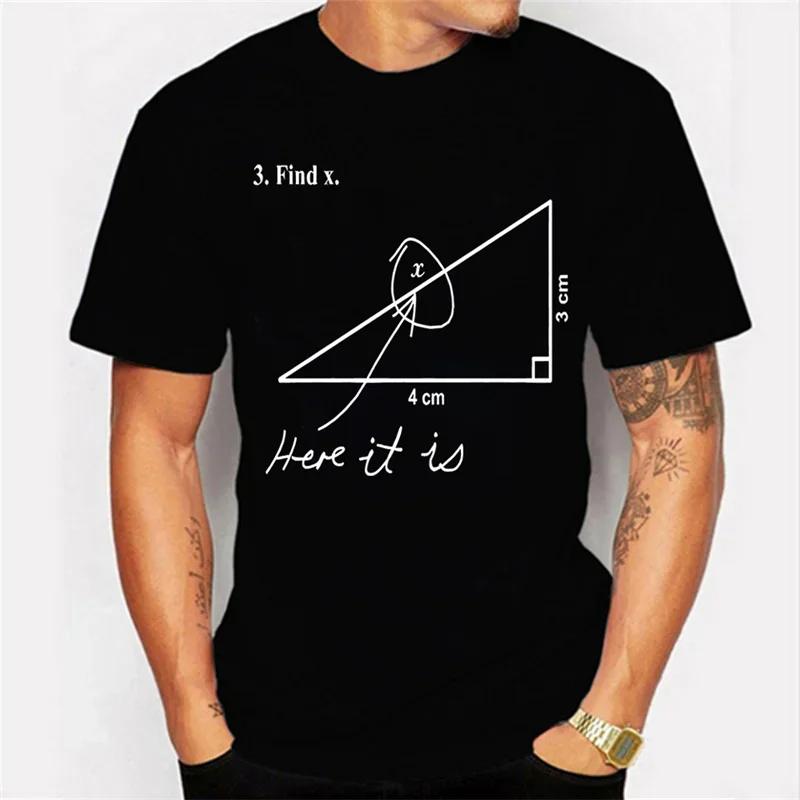 Mode Sommer Herren T-Shirt Mathe Witze Grafikdruck 100% Baumwolle T-Shirts für Männer Streetwear Mode Lässiges Shirt Lustige T-Shirts