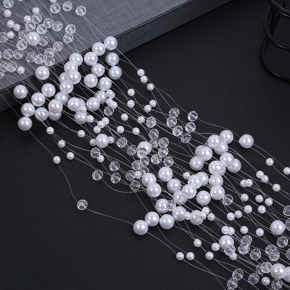 Imitation Pearl Fishing Line Pearls Colorful DIY Artificial Pearls String 3-8mm Multi-Size Pearls Beads Chain