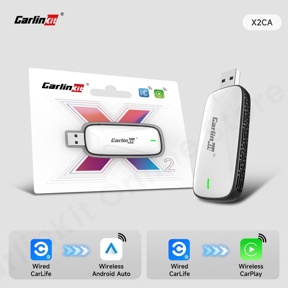 Carlinkit X1CA/X2CA Wired CarLife to Wireless CarPlay Android Auto Adapter Ble Wifi Car Intelligent Systems Upgrade for CarLife CarLife to CP AA