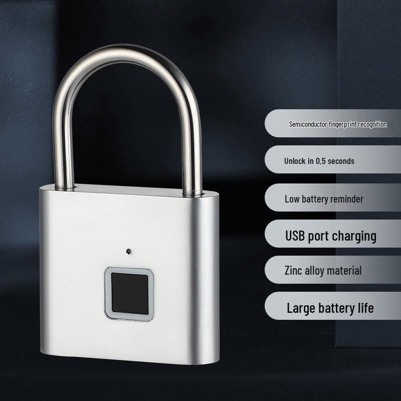 Smart Fingerprint Padlock: Anti-Theft Stainless Steel for Home, Warehouse, Courtyard, Dormitory, Cabinet Doors