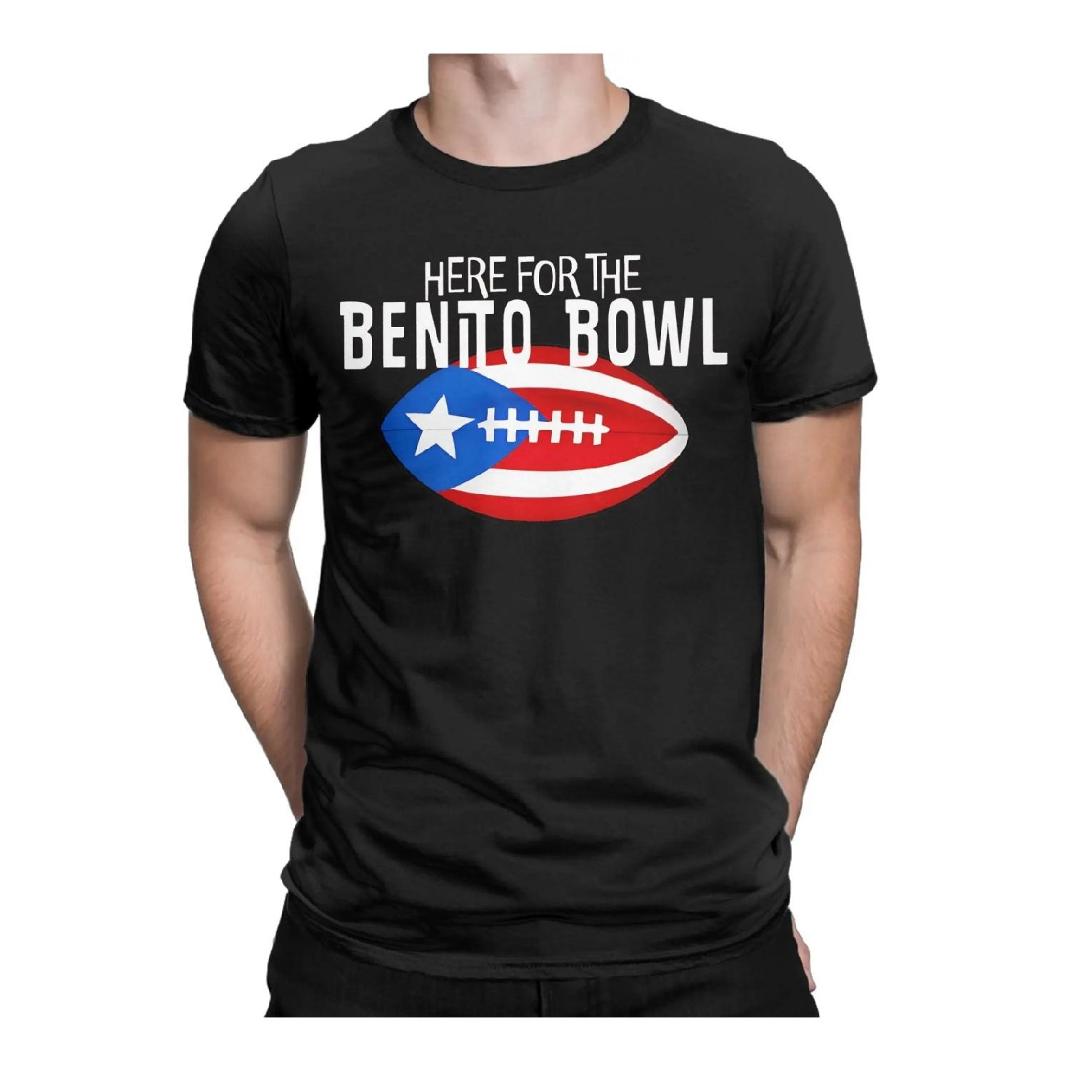 

Bad Bunny Football Bowl T Shirts Men s 100% Cotton Humor T-Shirts Crew Neck Tees Short Sleeve Clothes Unique S чёрный
