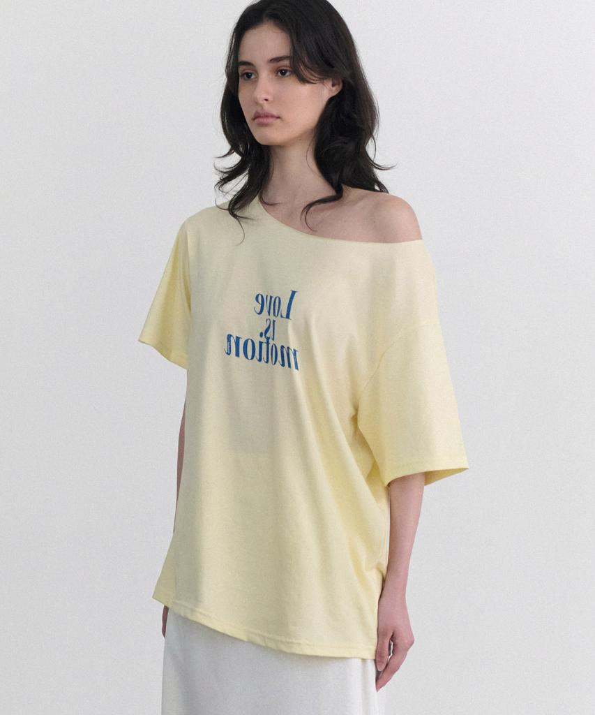 ANDNEEDS Love Is Motion Half Tee (Yellow)