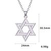 Trendy Vintage Hollow Out Star of David Pendant Necklace Youth Jewelry