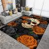 Horror Skull Art Area Rug,Carpets for Living Room Bedroom Decoration, Sofa Chair Cushion Rug,Kitchen Bathroom Non-slip Floor Mat