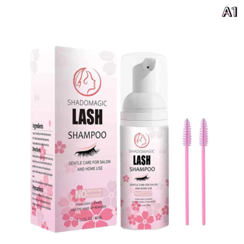 60ML Eyelash Shampoo Lash Cleaner Fast Cleaning Mascara Wand Foam Effective Deep Clean For Lash Extension Care