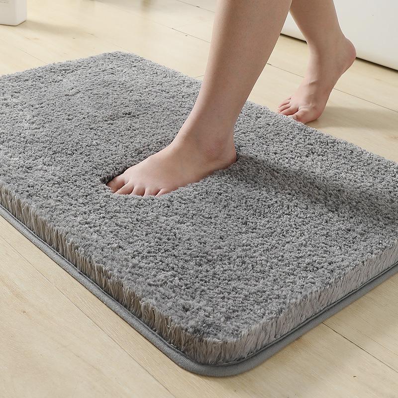 Dicke Plüsch Anti-Rutsch Badezimmermatte - Wasserabsorbierend, Anti-Rutsch, Katzenfreundlicher Teppich für Eingang, Toilette, Couchtisch oder Erker