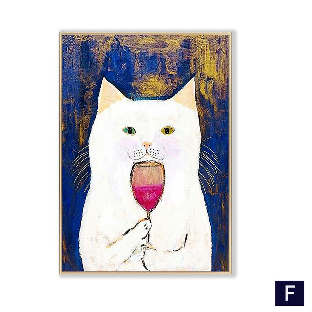 Japanese Cute Cat Posters Funny Prints Canvas Painting Cartoon Bear Nursery Wall Picture Baby Kid's Bedroom Home Decoration
