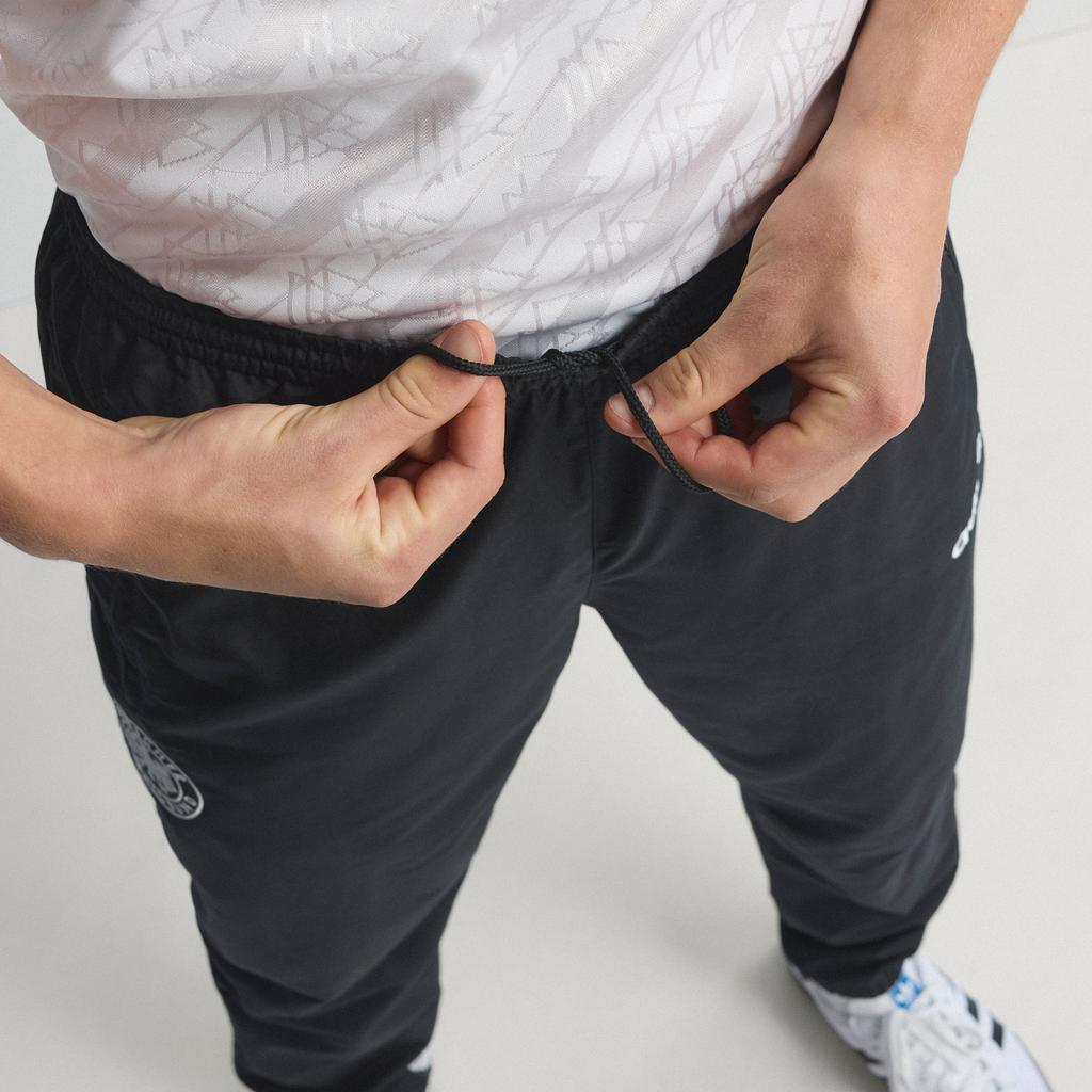 Adidas Knitted Sweatpants Men's Black Moderate Cuffed Pants
