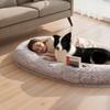 Human Dog Bed, 1710 x 1000 x 240 mm Orthopedic Memory Foam Human Sized Dog Bed, Humans Pet Beds with Side Pocket, Handle & Zipper, Removable