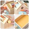 Kinder Holz Montessori Haus Lernspielzeug Busy Board Aktivität Objektpermanenz Box Feinmotorik Sensorisches Spielzeug für Kleinkind