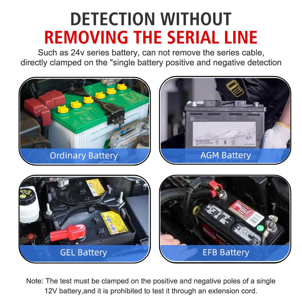 For Vehicle Truck Motorcycle SUV LCD Digital Measurement Diagnostic Tool 12V 24V Car Battery Tester Lead-acid Battery Test
