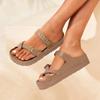 Dames Zomer Platform Sandalen Mode Klompen Met Voetboogsteun Verstelbare Gesp Buiten Casual Sandalen Strandsandalen