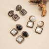 IngeSight.Z Vintage Geometric Irregular Acrylic Drill Drop Earring Woman Classic Luxury Banquet Party Ear Accessory Jewelry Gift