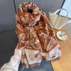 New imitation cashmere fashionable cashew flower print fringed scarf autumn fashion commuter warm scarf shawl