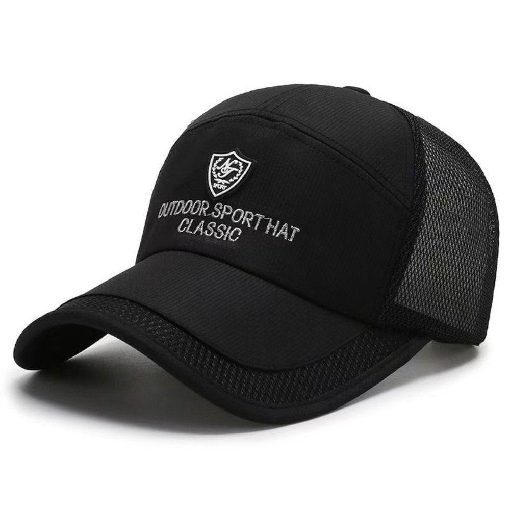 Adjustable Embroidered Mesh Baseball Hats Quick Dry Sunscreen Hats For Man Women Unisex